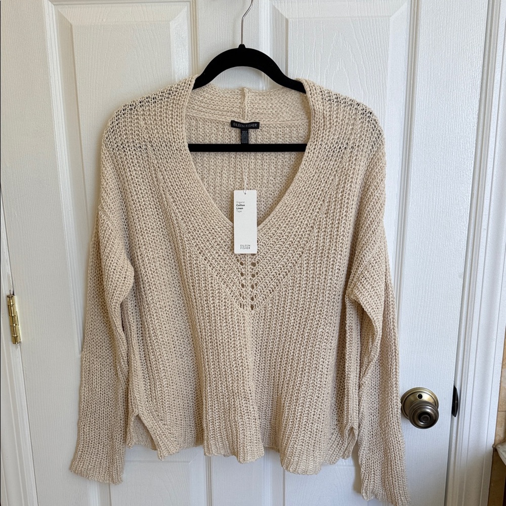 Eileen Fisher organic cotton mixed V-Neck Sweater